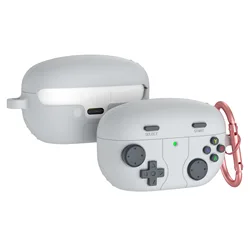 Custodia per auricolari Bluetooth wireless in stile Gameboy, morbida e protettiva, a forma di gamepad 3D