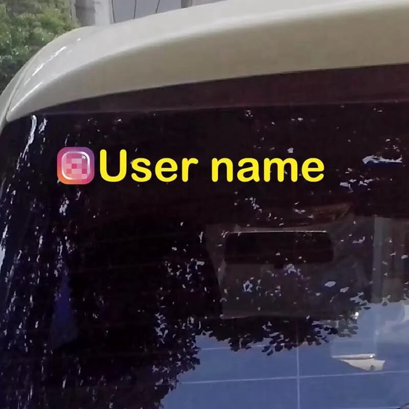 Car Reflective Stickers Car Door Stickers Car Sticker Film Car Sticker Car Stickers Car Body Stickers Car Key Sticker Personalized Custom Text For Instagram Username Waterproof Car and Motorcycle Stickers Decals
