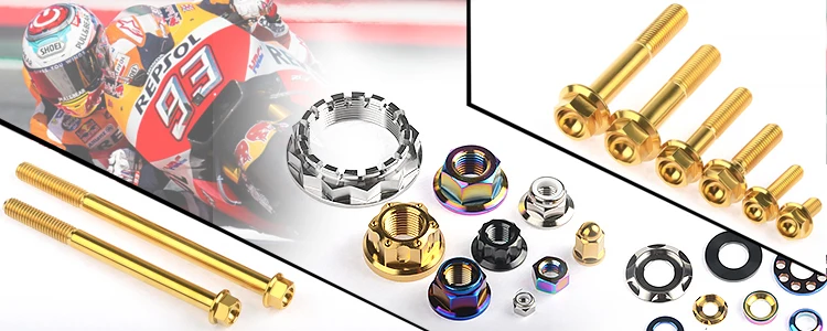 Yaruijia Boulon En Titane Pour Vélo M5 X 10 12 16 18 20 25 30 35 40 45 50 55 60 Mm Tête Carrée à Six Pans Creux 0,8 Mm (M5 X 10 Mm, Arc-en-ciel