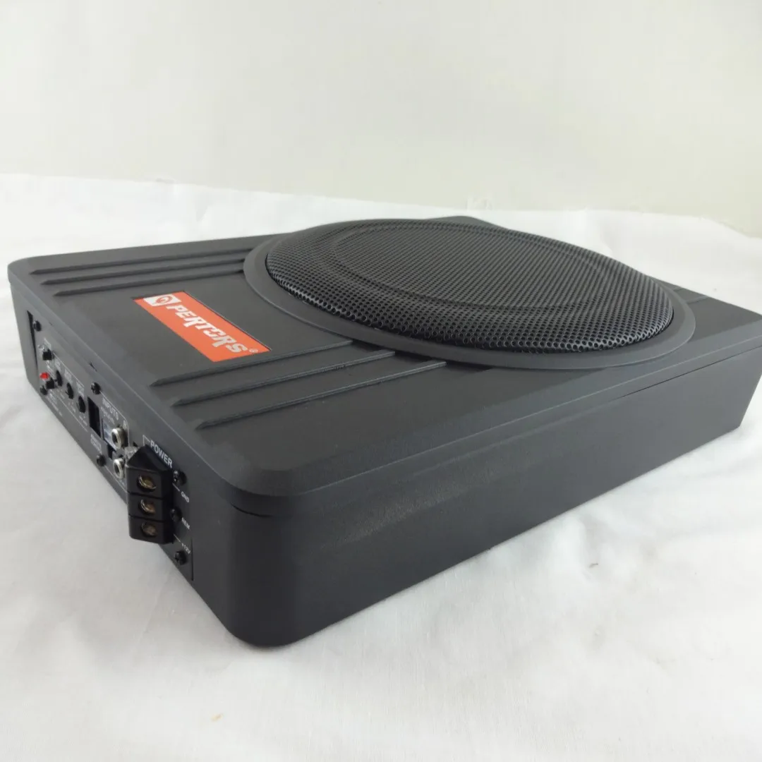 Vehicle Car 12V Ultra-thin Volume 8-inch Thin Seat Gun Small Car Small Steel Gun High-power Active Subwoofer.
