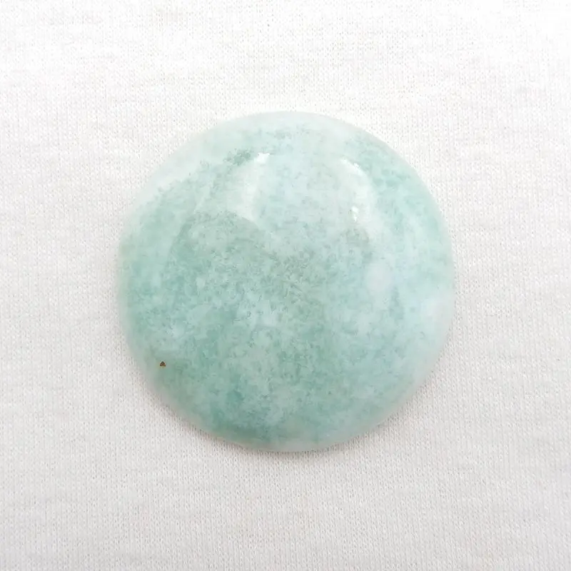 New Arriva Natural Stone Larimar Round Shape Cabochon,45x8mm,29g Semiprecious Fashion Jewelry Necklace Accessories