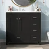 30inch Bathroom Vanity with Sink,Solid Wood Single Bathroom Cabinet,with Storage Doors and Drawer,Ceramic Sink,Easy Assmebly 1