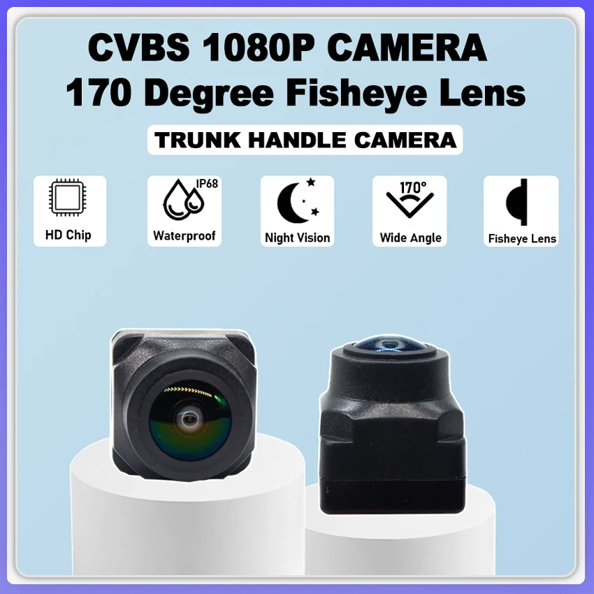 아우디 A1 8X S1 8X 20102018용 차량 트렁크 손잡이 카메라, 후방 카메라, 후진 주차 백업 카메라, CCD 어안렌즈