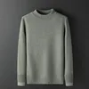 Woolen sweater Men's half-turtleneck winter woolen padded sweater with woolen padded warm bottom sweater 4