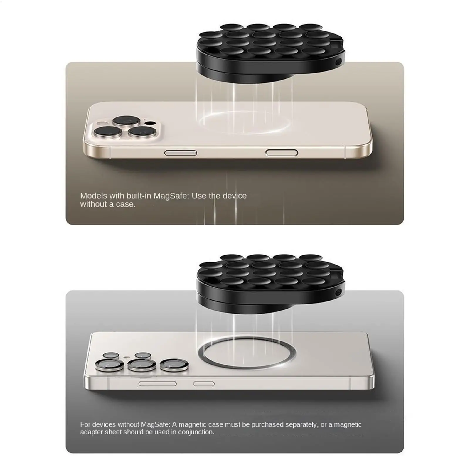 Magnetic 360° Adjustable Smartphone Desktop Stand with Suction Cup