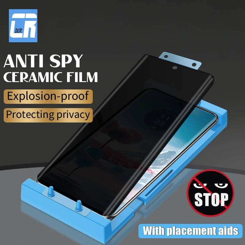 

3D Anti Spy Ceramic Film For Motorola Edge 40 Neo 30 Ultra Privacy Screen Protector Moto S30 X40 X30 Pro Edge Plus With tools