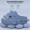 Comwarm Shark Plush Slippers For Women Men Autumn And Winter Warm Cartoon Cotton Slipper Non-Slip Waterproof Outdoor Home Shoes 5