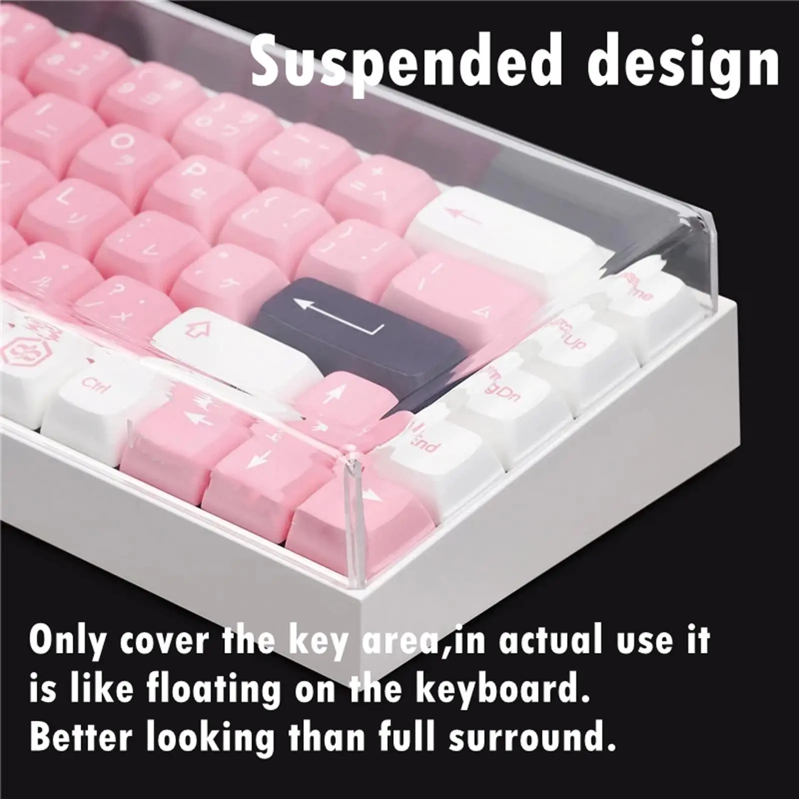 Cubierta Antipolvo Acrílica Para Teclado TKL 87/88 Keys - Tamaño Aprox. 355 X 129.5 X 18.5 Mm, Protección Transparente
