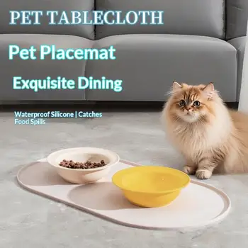 Tappetino per Alimentazione Gatti con Design Antiscivolo e Impermeabile, Compatibile con Ciotole per Gatti/Cani, per Famiglie con Più Animali