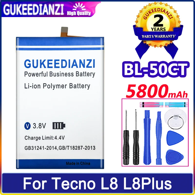 

GUKEEDIANZI Battery BL-50CT 5800mAh For Tecno L8 plus L8Plus Batteries