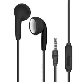 Auricolari intrauricolari diritti da 3,5 mm per cuffie cablate Android con jack per microfono per cuffie per telefoni cellulari intelligenti Volume regolabile