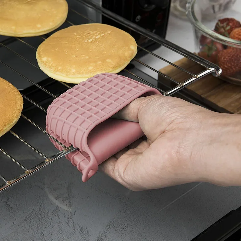 Thicken Silicone Baking Oven Mitts Microwave Oven Glove Insulation Non Stick Anti-slip Grips Bowl Pot Clips Kitchen Gadgets