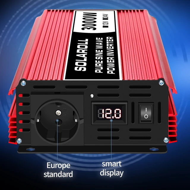 Pure Sine Wave Power Inverter 1000w/3500w/4500w/5000w/6000w dc 12v LED  display is suitable for ac 220v solar converter car - AliExpress