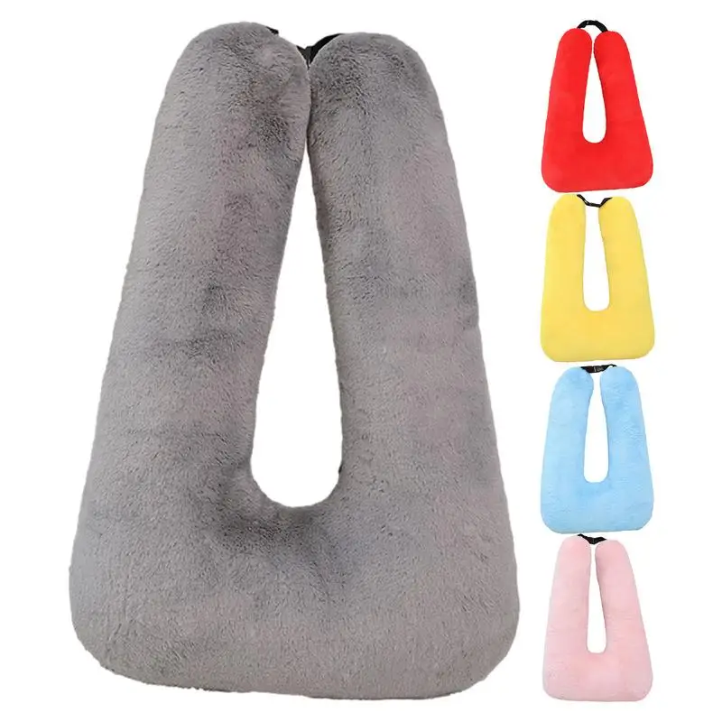 

Car Neck Pillow Comfortable Travel Pillows Car Headrest Neck Pillow Support For Airplane With Seat Strap Interior Accessories