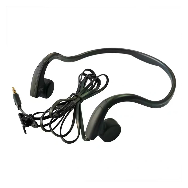 Sports Wired Bone Conduction Headphones with Microphone Sweatproof Wrap Around Earphone On Ear