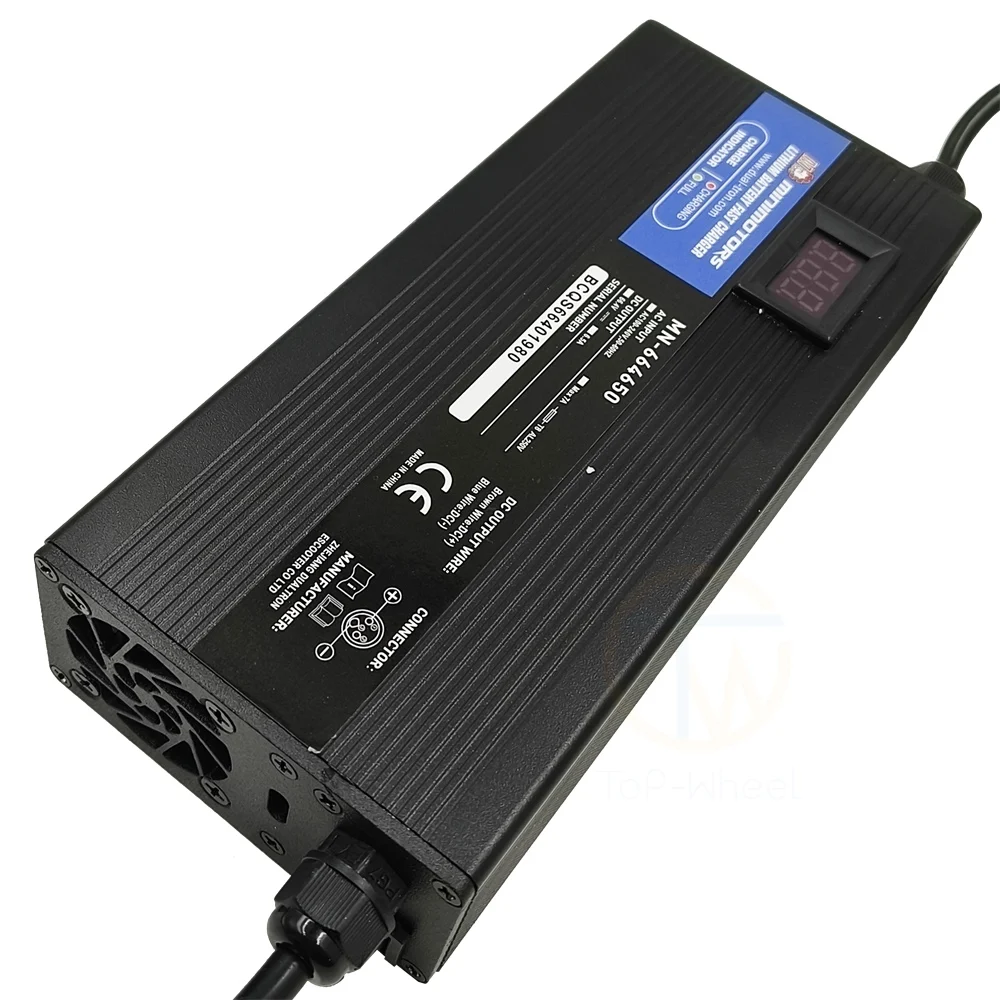 DUALTRON 66.4V 6.5A Quick Charger with Display (KN Port)(For 60V Scooter) Minimotors Fast Charge