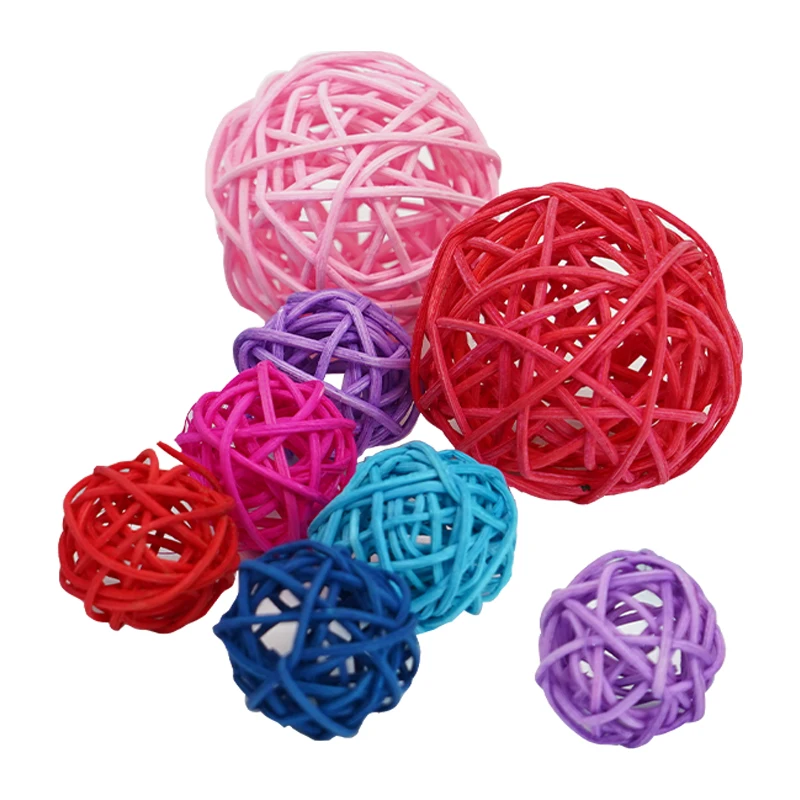 Pet Bird Toys Chewing Toys Bird Rattan Ball Toy For Parrot Budgie Parakeet Cockatiel Chewing Playing Parrot Cages 5pcs parrot toy,bird toy