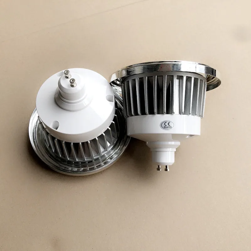 하이 퀄리티 울트라 브라이트 LED 전구 라이트, 밝기 조절 램프, 15W AR111 COB 스포트라이트, ES111 QR111 G53 GU10, AC 110V AC220V DC12V