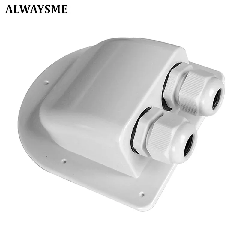 ALWAYSME ABS Solar Panel Cable Entry For RV Trailer Caravan Motorhome,Boat ,Home wire entry gland box