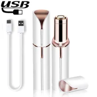 Portable Mini Lipstick Shape USB Charging Electric Epilator Painless Women Shaver Body Face Bikini Underarm Hair Removal Tool 1