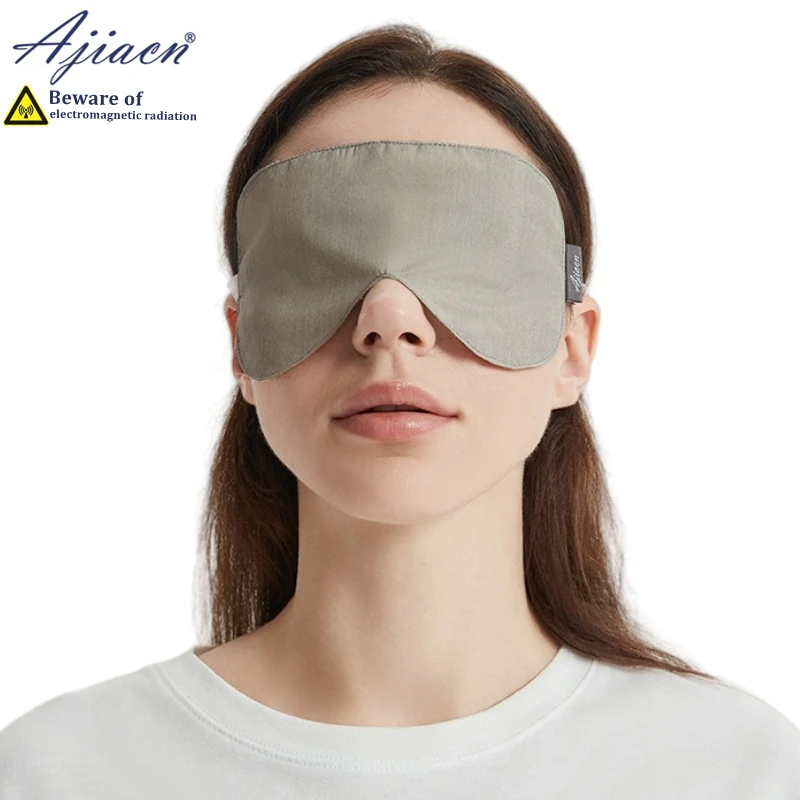 Anti-radiation outer layer 50% or 100% silver fiber sleep eye mask electromagnetic radiation shielding shielding eye mask