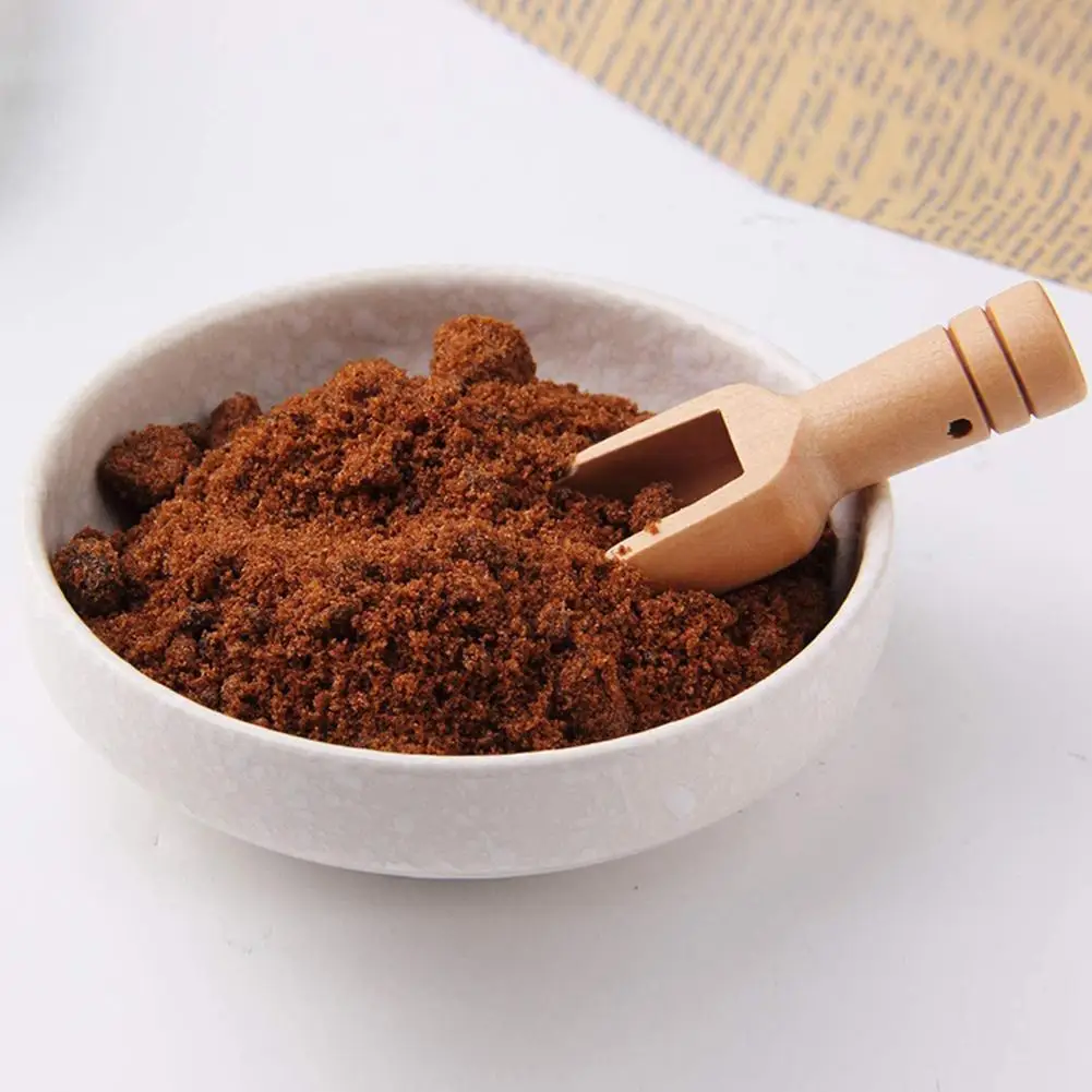 Wooden Handle Small Salt Shovel Scoop Teaspoon Ground Milk Powder Coffee Scoops Condiment Spoon 5pcs wooden spoon