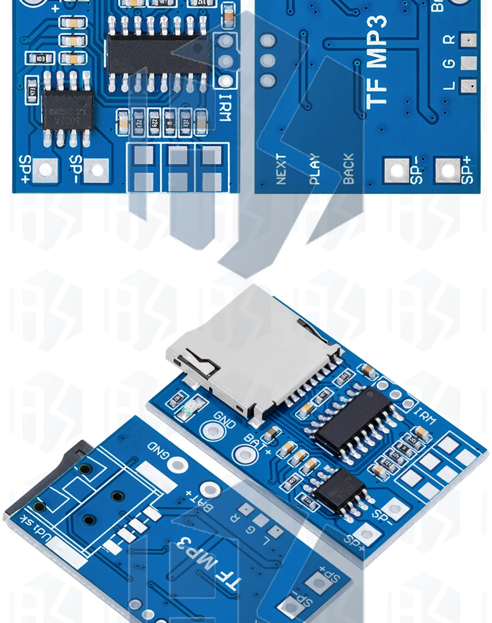 1~10 Stück GPD2846A 5V MP3-Audio-Decoder-Modul TF-Karten-Player 2W-Verstärker für Arduino – Detail 7