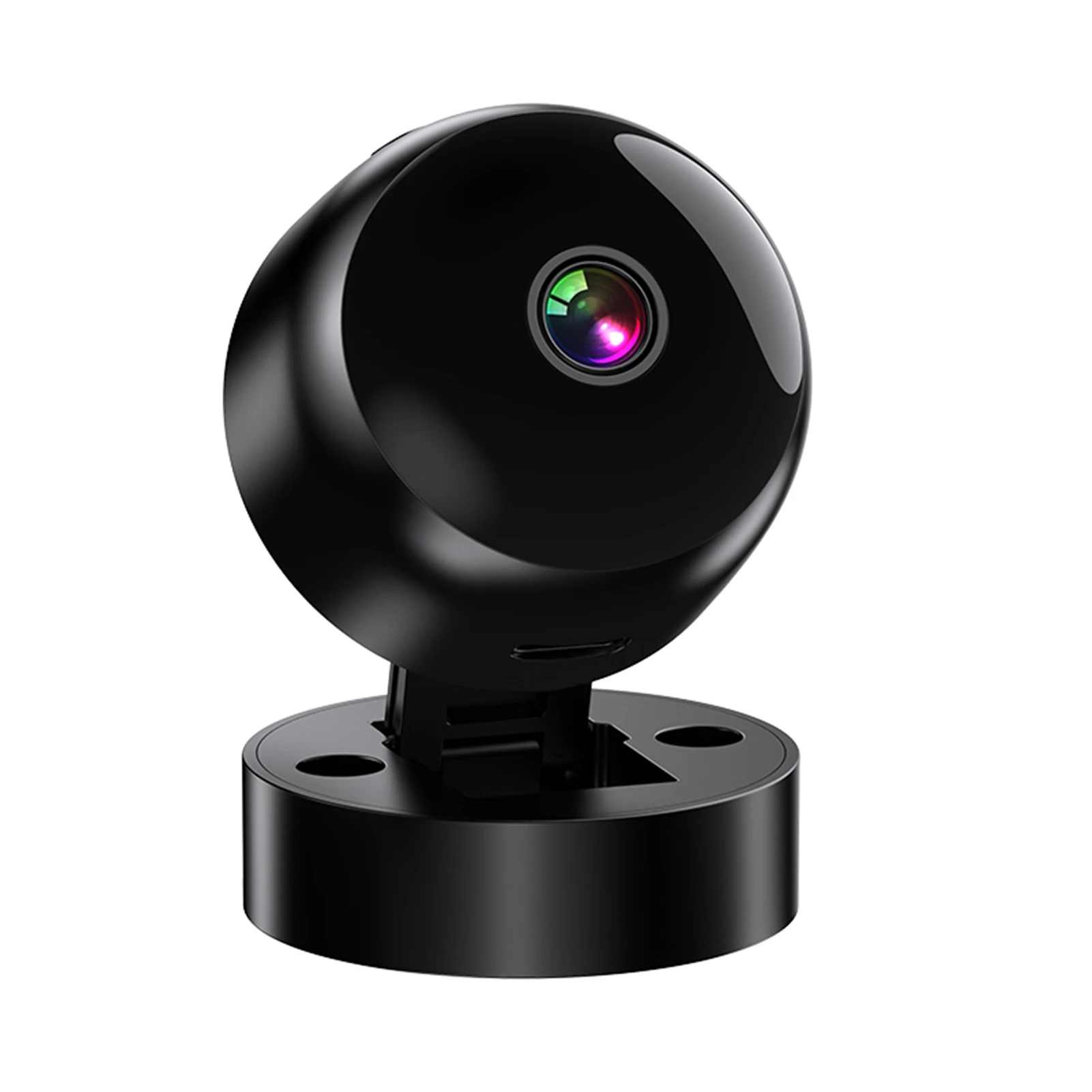 Smart WiFi Surveillance Camera, Home Security Camera with 360° Rotation, Infrared Night Vision, Motion Detection, Rechargeable