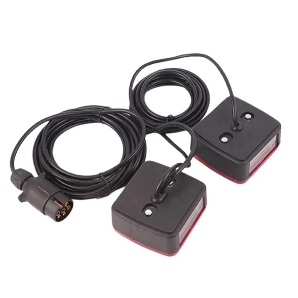 1 Set 12V Rear Towing Trailer Lightboard Tail Light 10m 7 Pin Brake Stop Indicator License Number Plate Lamp Reflector Truck RV led tail lights,license plate light