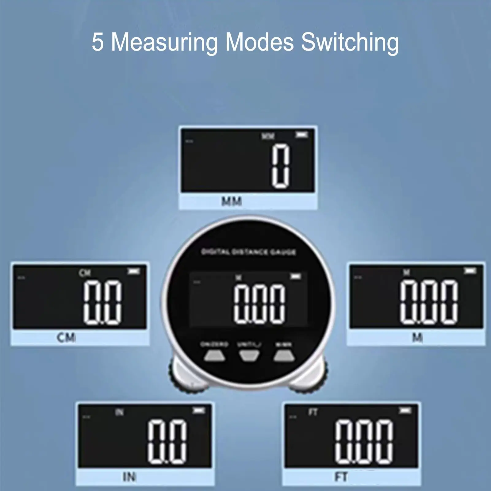 High Precision Digital Distance Measuring Tool 0-199.999m Rechargeable Gauge for linear & Circular Measurements