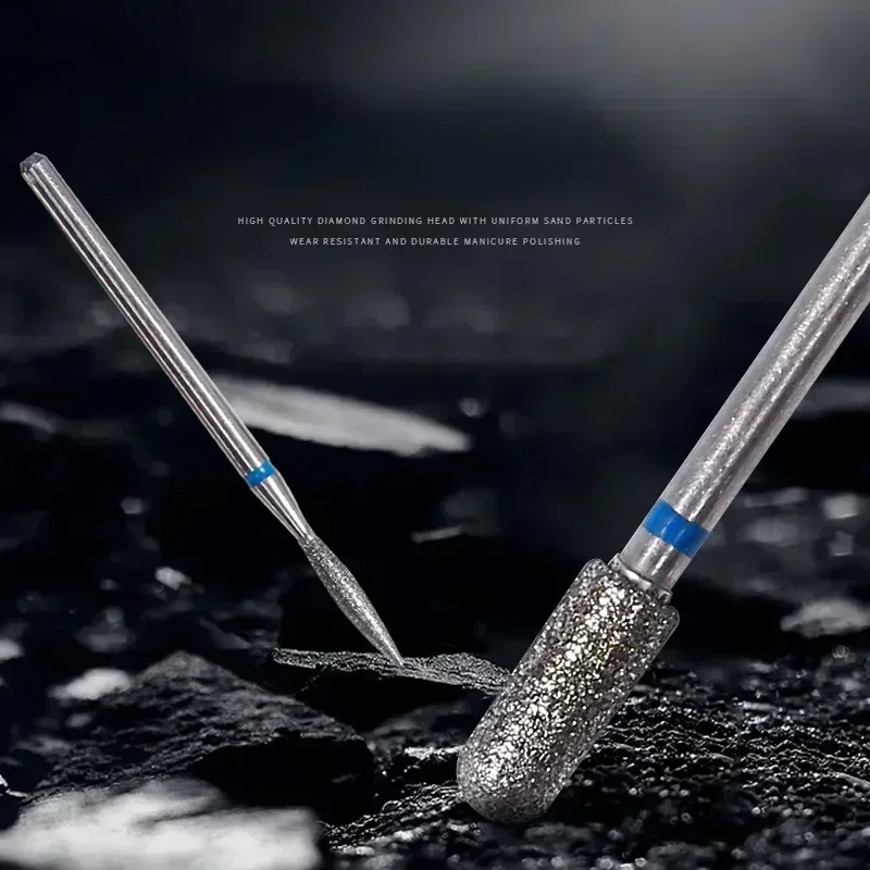 네일 아트 다이아몬드 드릴 비트 콘 팁 전기 큐티클 클린 로터리 매니큐어 네일 드릴 비트, 페디큐어 그라인딩 헤드 샌딩기 도구