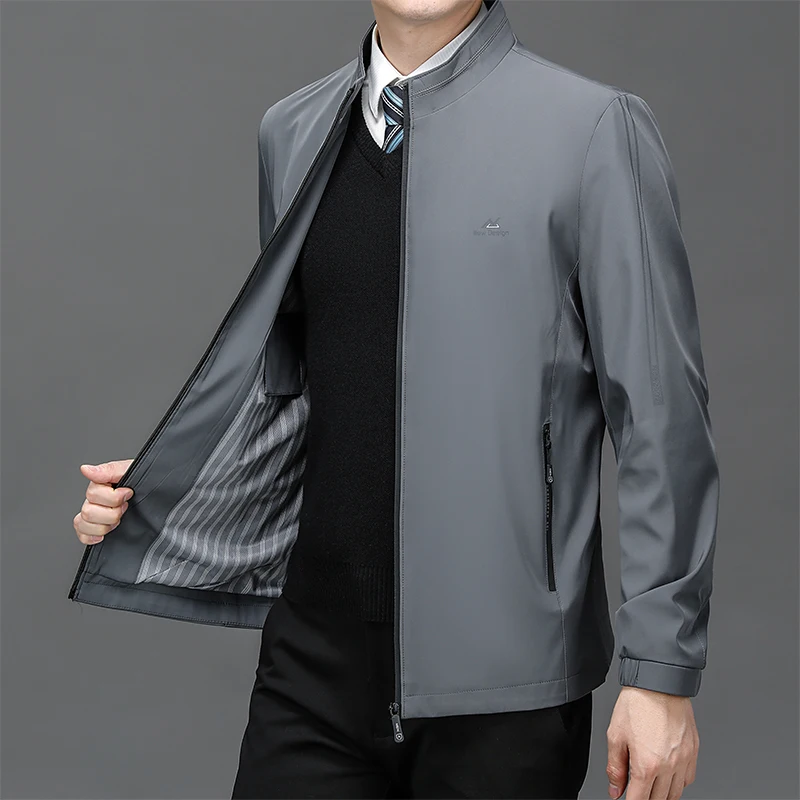 

Wind-Resistant Waterproof Men Outdoor Jacket Comfortable High Quality Clothing Fashion Casual Stand Collar Roupas Masculinas