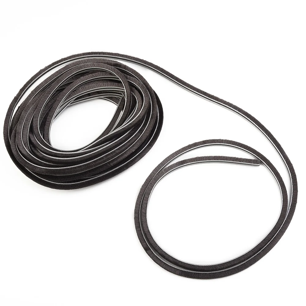 10m Weatherproof Brush Seal Strip - Sound Insulation & Dust-Proof Home Accessory