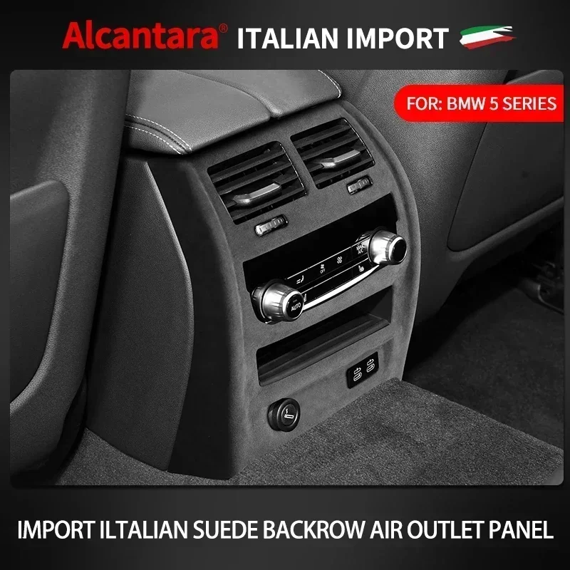 

Alcantara Car Styling Rear Seat Air Conditioner Outlet Decorative Frame Cover Shell For BMW 5 Series G30 G31 G38 2020 2021 2022