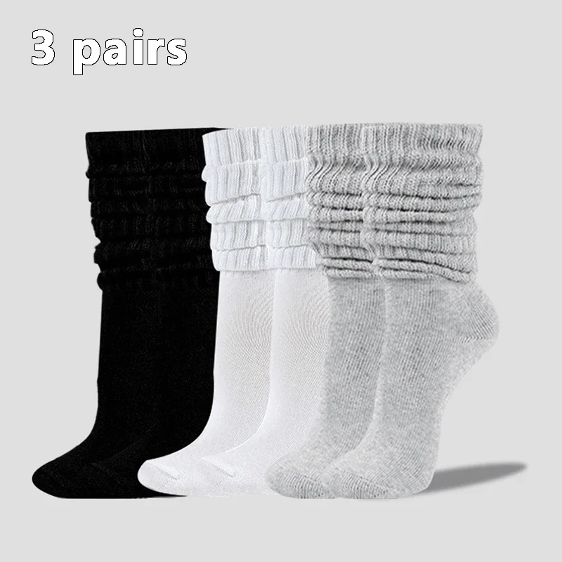 Training Socks 3 Pairs Pleated Mid Length Socks Women's Fashion Lolita Bubble Socks Comfort Non Pilling Autumn Versatile Girl Elephant