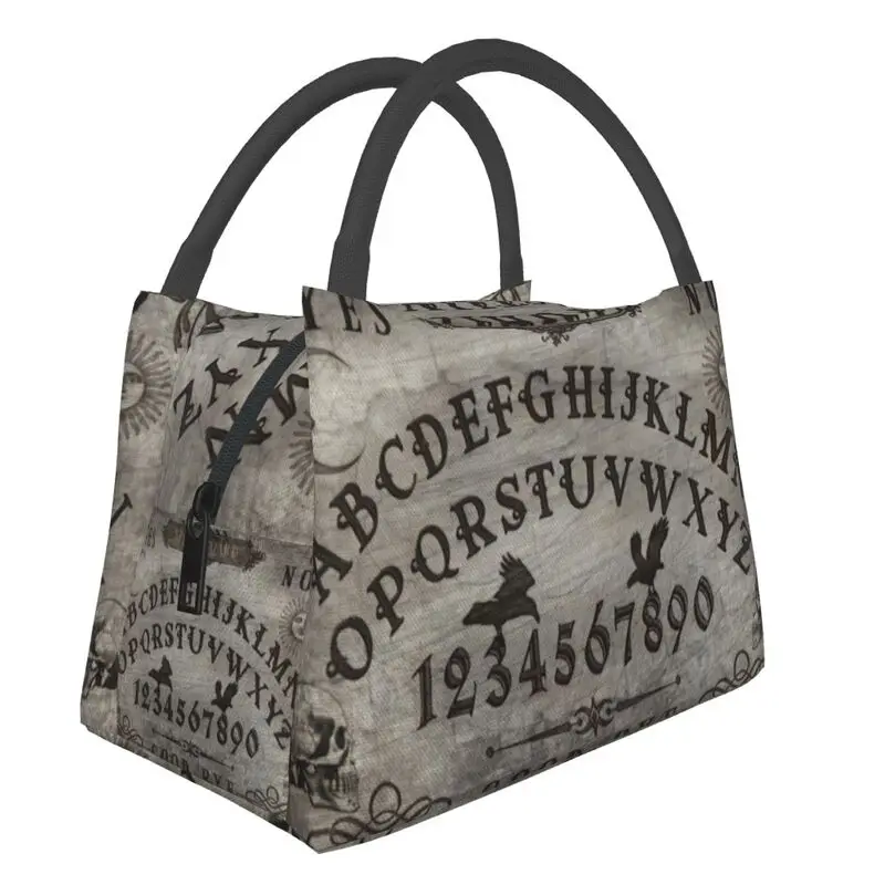 Ouija Spirit Board 여성용 단열 점심 토트 백, 휴대용 열 냉각기, 야외 캠핑 여행용 도시락 상자