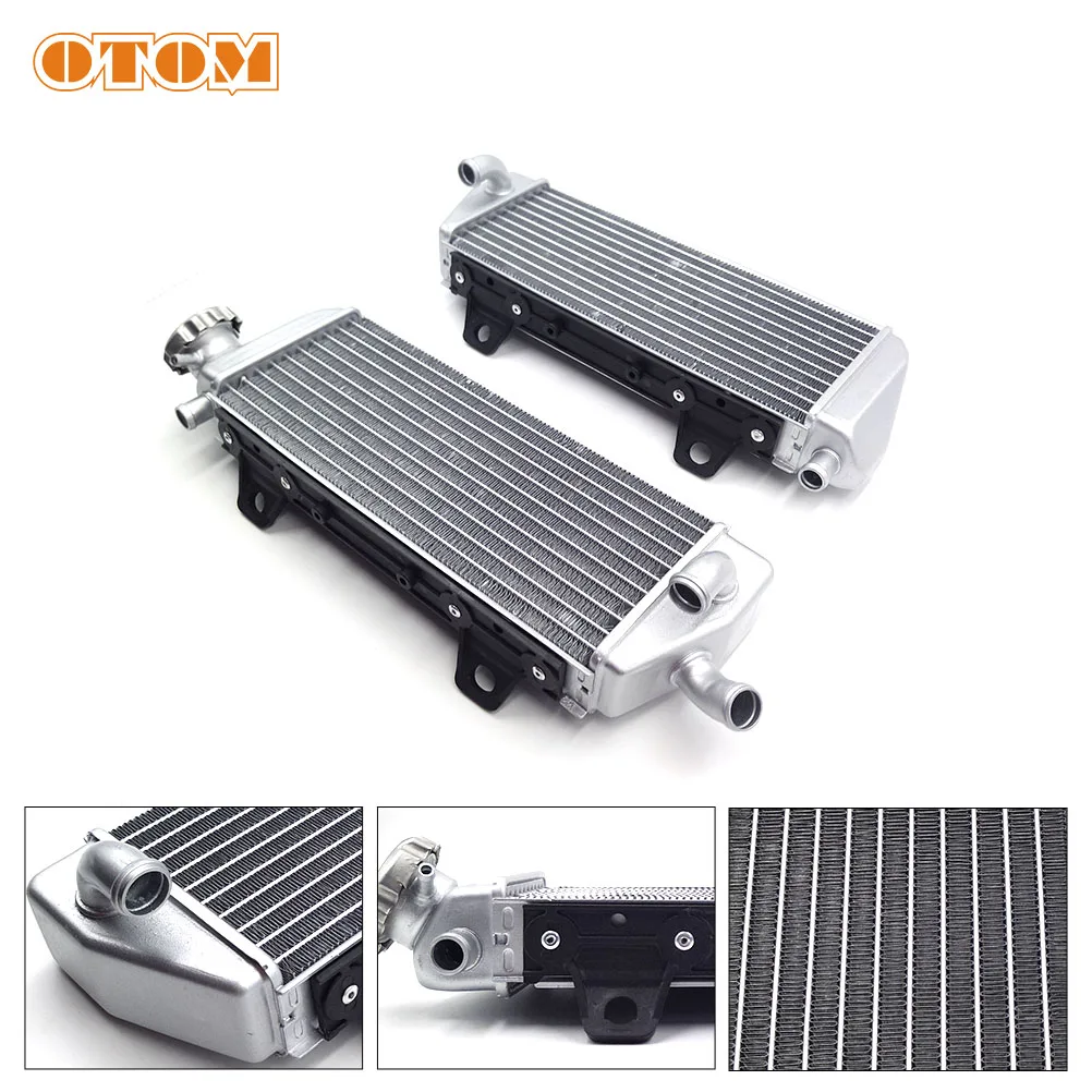 OTOM Motorcycle Left Right Radiator Aluminum Water Tank Engine Cooling Device For KTM SXF EXCF XCW HUSQVARNA FC FE TX Motocross |