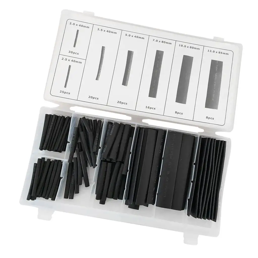 Heat Shrink Tubing Sleeve Set Black Waterproof Shrink Tube Wire Wrap Electrical Cable Kit for Home Repair Heat Shrink Tubing Sleeve Set Black Waterproof Shrink Tube Wire Wrap Electrical Cable Kit for Home Repair