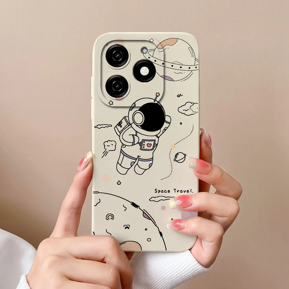 Cute Matte Cartoon Pattern Soft Silicone Back Cover Case
