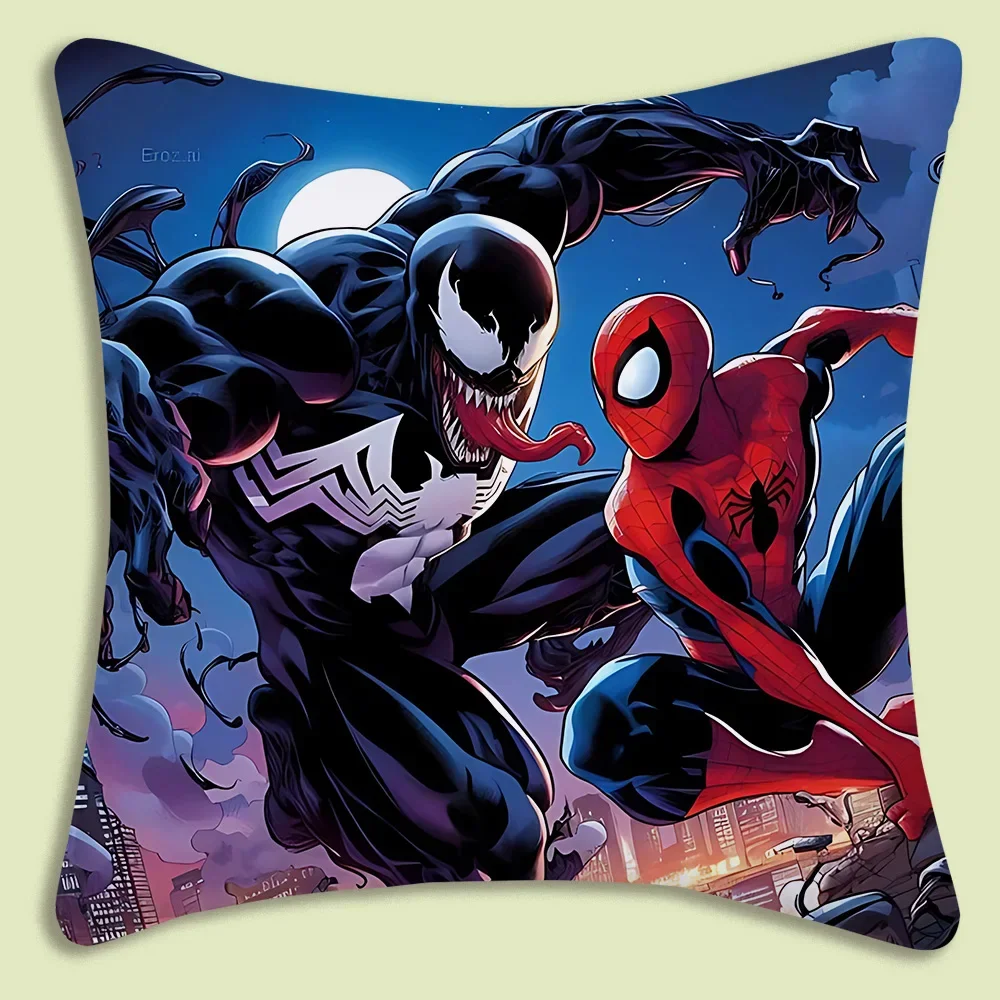 Spider-Man Mascot Pillow Covers Sofa Decorative Home Double-sided Printing Short Plush Cute Cushion Cover