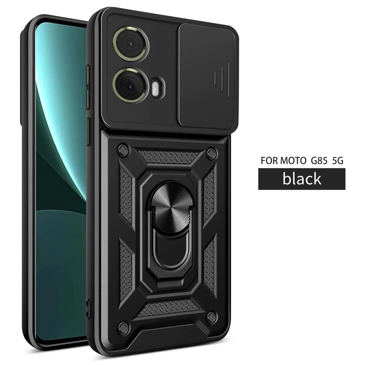 Armored Protective Shell with Magnetic Ring and Camera Protection