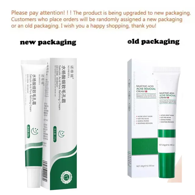 20g Salicylic Acid Shrink Pore Cream Elimination Large Pores Remove Blackehead Face Smooth Repairing Skin Care Product 3