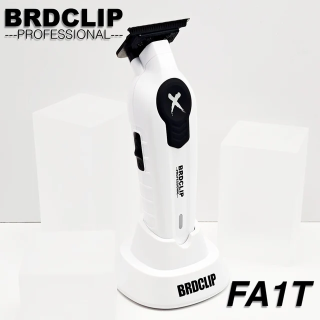 BRDCLIP  X Series White FA1T 7700RPM Professional Electric Hair Trimmer Hair Clipper For man carving DLC Blade Barber Shop Tool 1