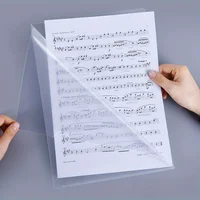 10 Pcs L-shaped folder plastic PP transparent single-page folder A4 two-page set office document storage and organization 3