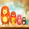 5PCS Matryoshka Dolls Nesting Dolls Cute Wood Russian Montessori Nesting Doll DIY Paint Skill Training Children Christmas Gift 5