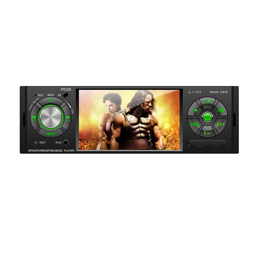 P5120 4.1 inch screen Bluetooth reversing car MP5 MP4 audio and video MP3 card host player radio |