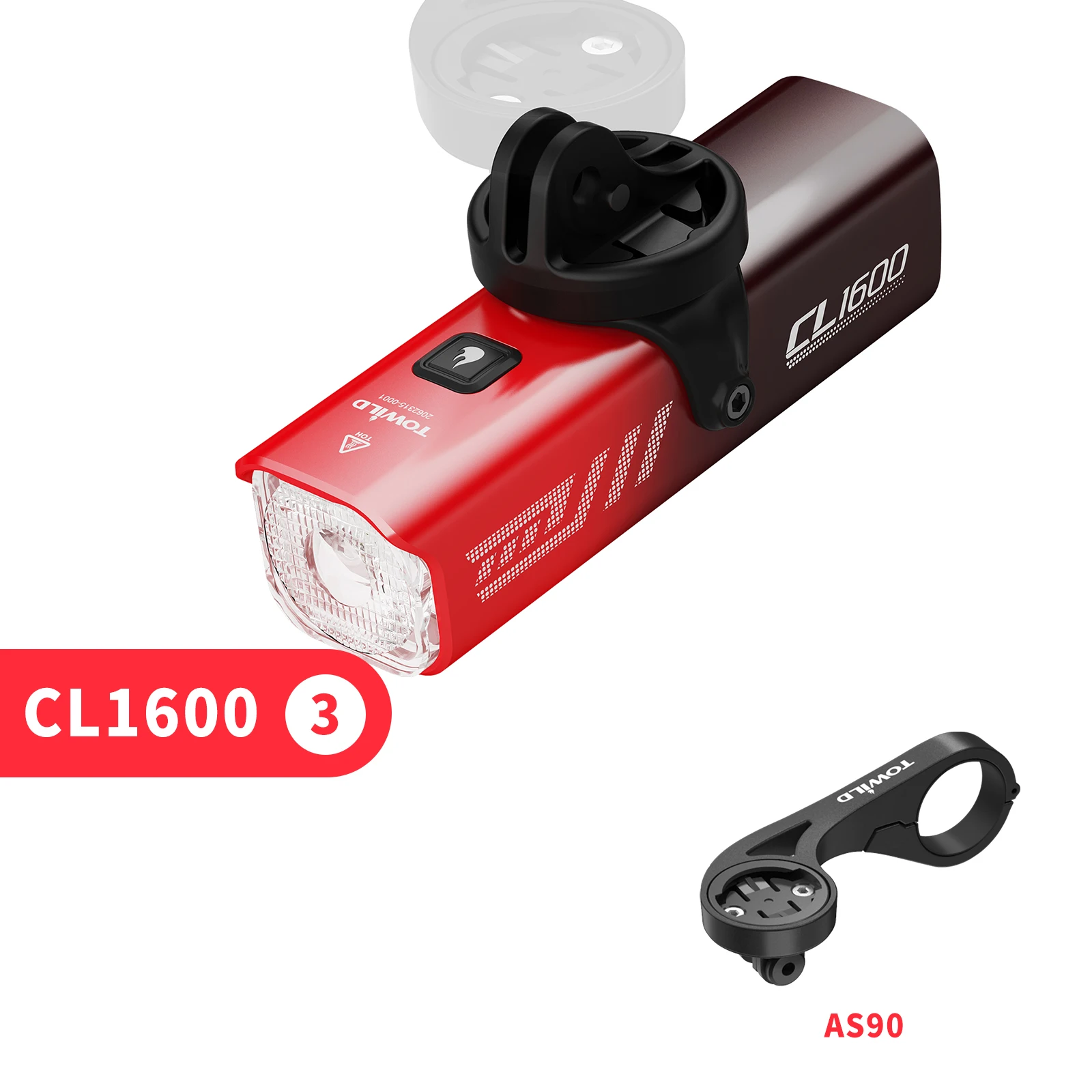 TOWILD CL1600LM 自転車ライト 5000mAh 自転車ライト IPX6 懐中