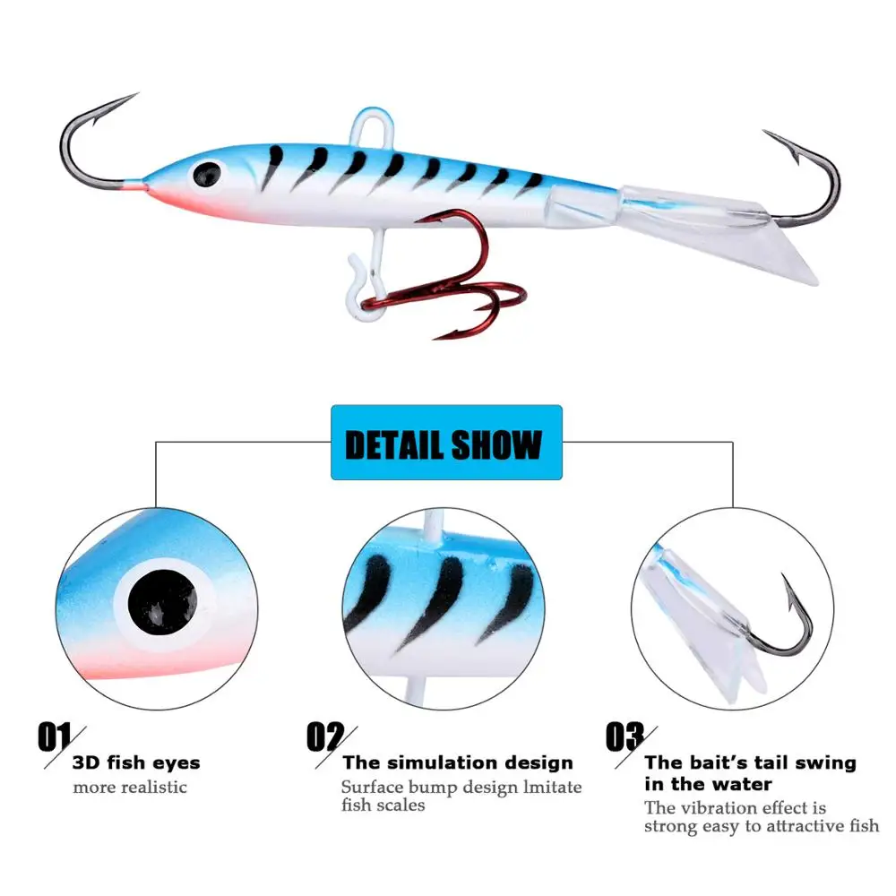 Fishing lure Goture 1pc winter balancers lure 8.3cm 18g ice fishing jigging rap with a minnow profile balance for pike trout fishing 4 color