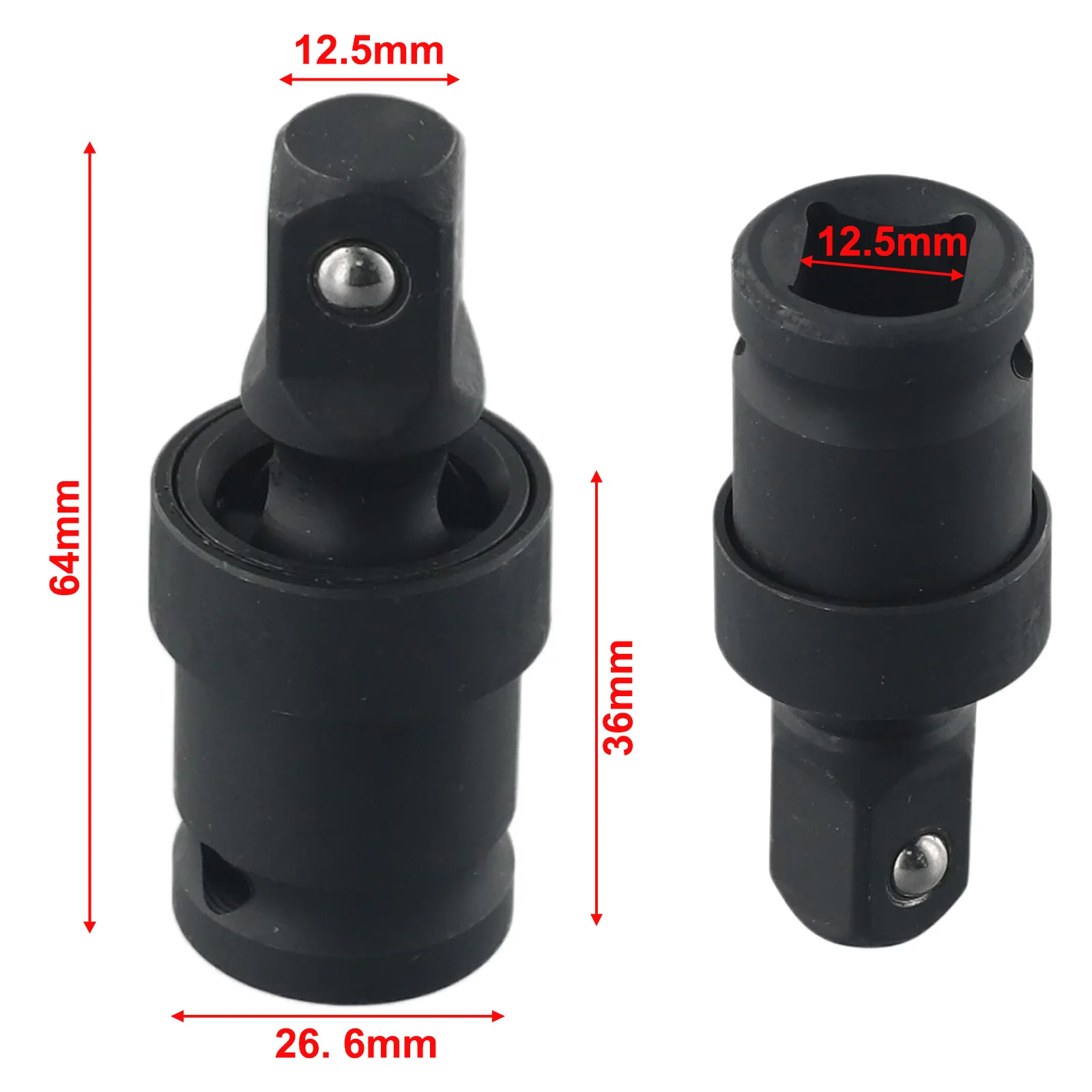

1/2" Pneumatic Universal Joint 360 Degree Swivel Electric Wrench Socket Adapter Air Impact Wobble Socket Adapter Hand Tool