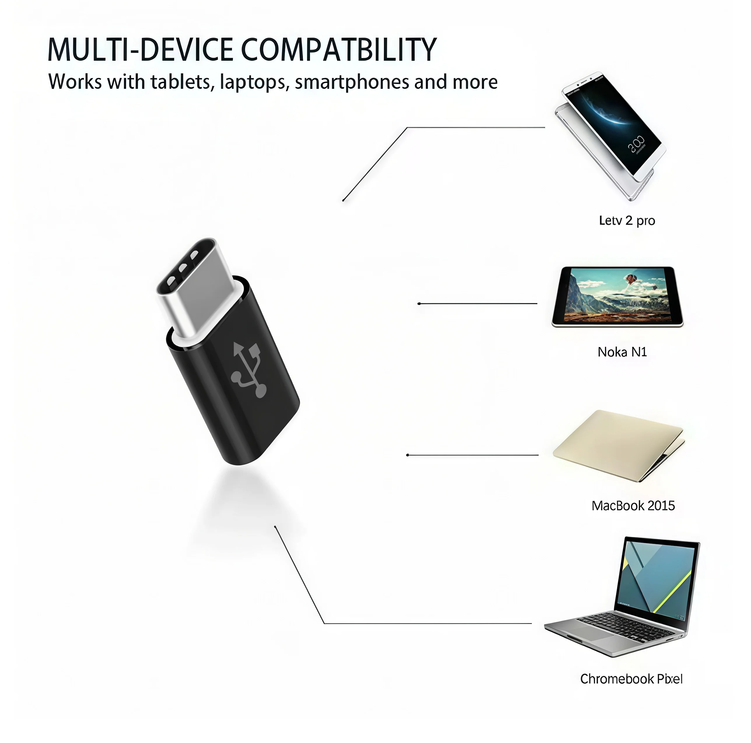 USB A(암) - USB C(수), Type-C(암) - USB 3.0(수), OTG 어댑터, 컨버터, 충전, 오디오, 비디오, 데이터 전송 지원